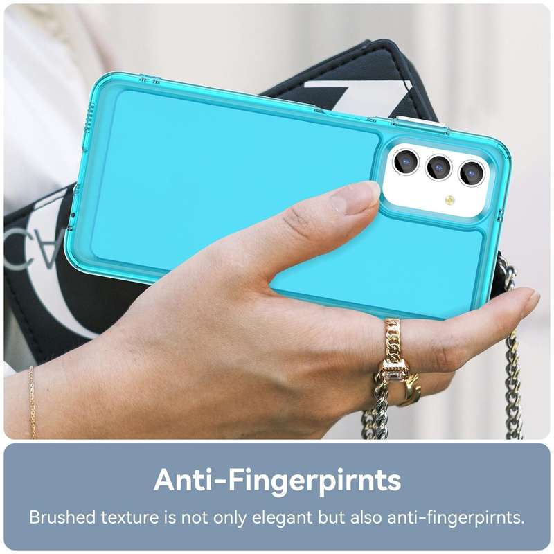 For Samsung Galaxy A04s Candy Series TPU Phone Case(Transparent Blue)