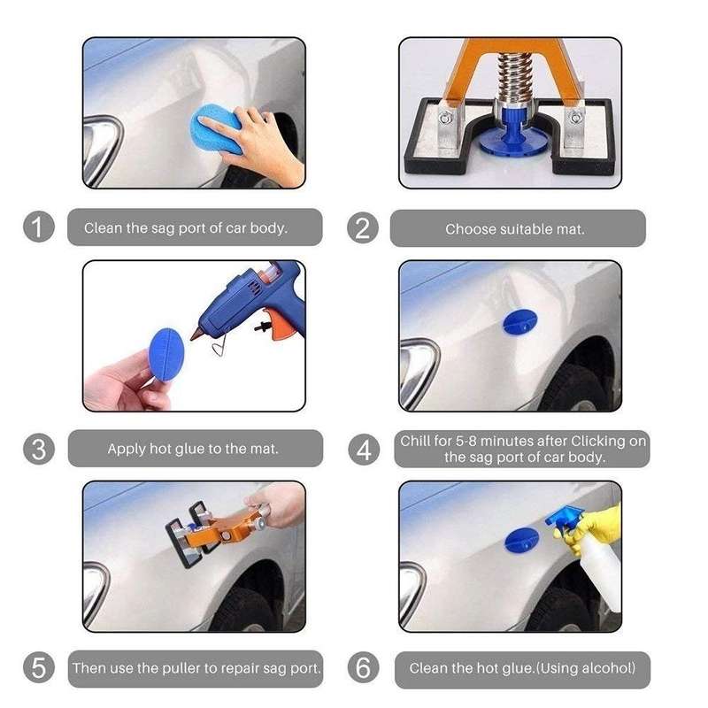 N2 72 in 1 Car Paintless Dent Removal Fender Damage Repair Puller Lifter, Plug Type:EU Plug