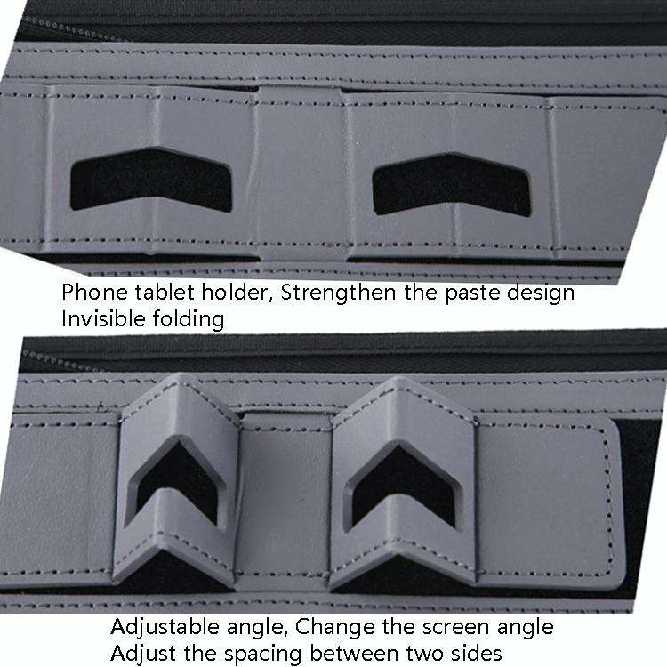 KC601 A4 Multifunctional Portable Folder Business Zipper Bag Leather Folder, Style: No Chargeable...