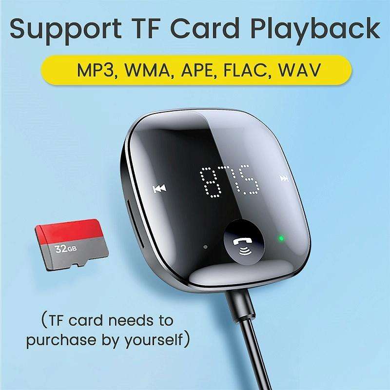 S-25 Car Bluetooth 5.0 MP3 Receiver Audio Converter FM Music Player