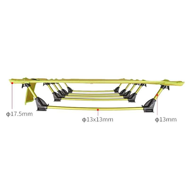CLS Outdoor Lightweight Folding Bed Camping Simple Leisure Bed(Green)