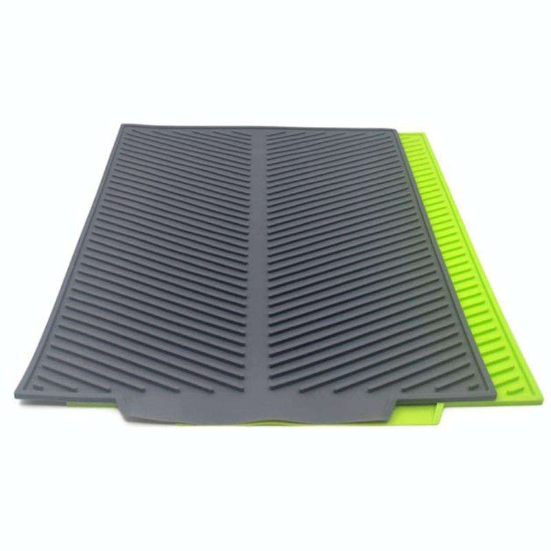 Silicone Drain Pad Kitchen Multifunctional Thermal Insulation Drying Pad(Green)