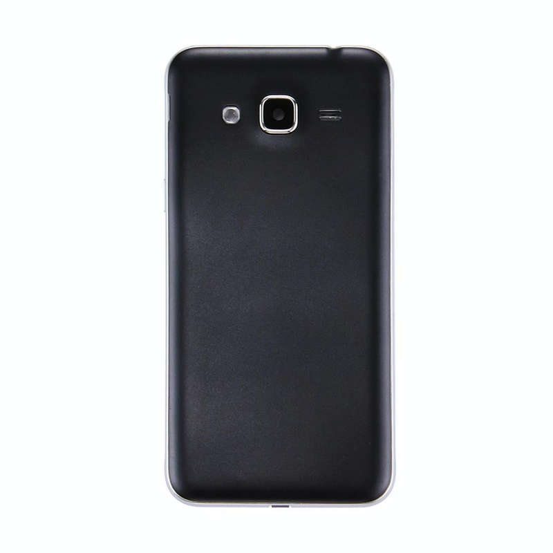 For Galaxy J3 (2016) / J320 Double card version Battery Back Cover + Middle Frame Bezel (Black)