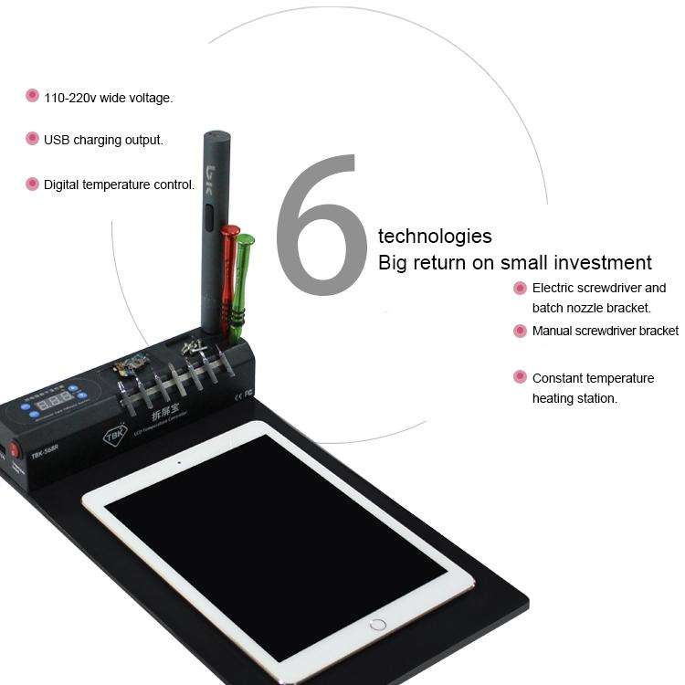 TBK-568R 220V Vacuum LCD Temperature Controller Touch Screen Glass Separator Machine with Multi-f...