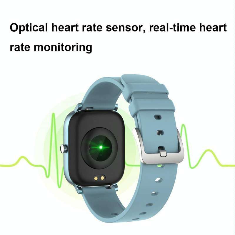 P8 1.4 Inch Heart Rate Blood Pressure Monitoring Smart Watch, Color: Silver Gray