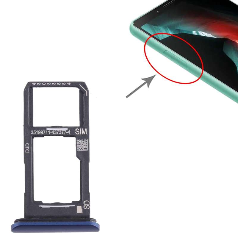 For Sony Xperia 10 II Original SIM + Micro SD Card Tray (Blue)