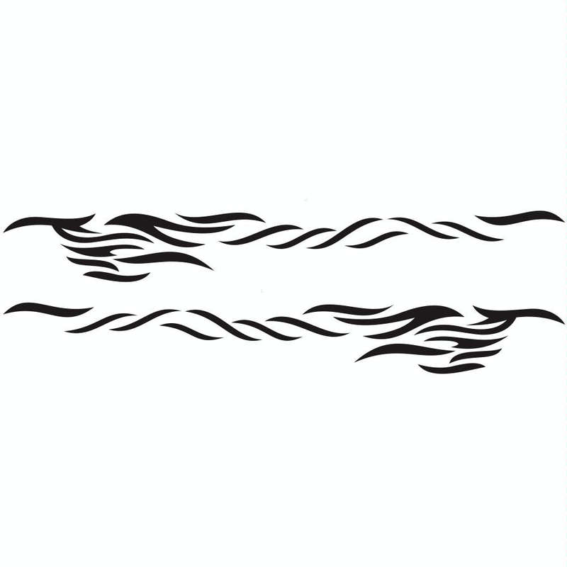 2 PCS/Set D-369 Totem Pattern Car Decorative Sticker(Black)