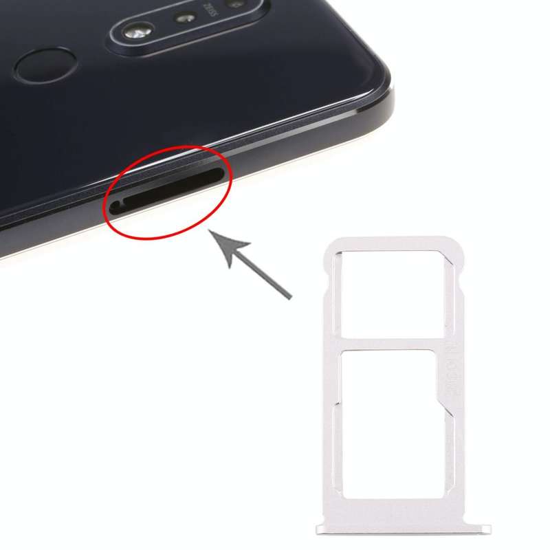 SIM Card Tray + SIM Card Tray / Micro SD Card Tray for Nokia 7.1 / TA-1100 TA-1096 TA-1095 TA-108...