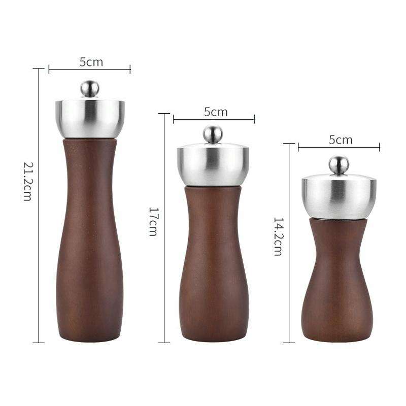 Beech 304 Stainless Steel Manual Pepper Grinder Ceramic Core Pepper Grinder, Specification: 6 Inc...