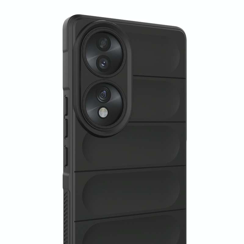 For Honor 70 5G Magic Shield TPU + Flannel Phone Case(Dark Blue)