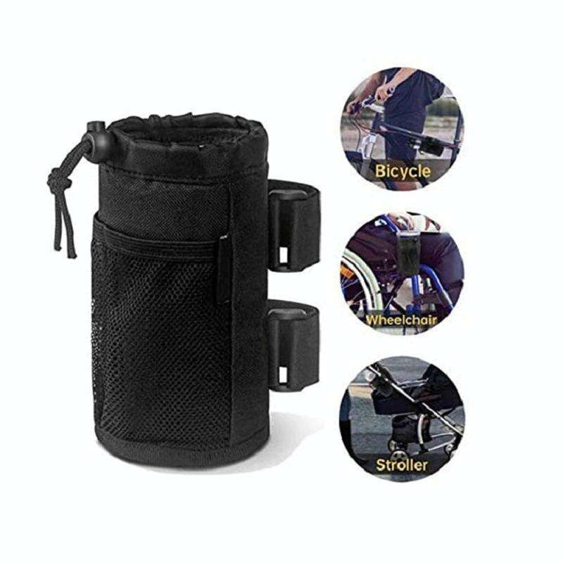 Bicycle Water Cup Holder Stroller Hanging Bottle Bag(Grey)