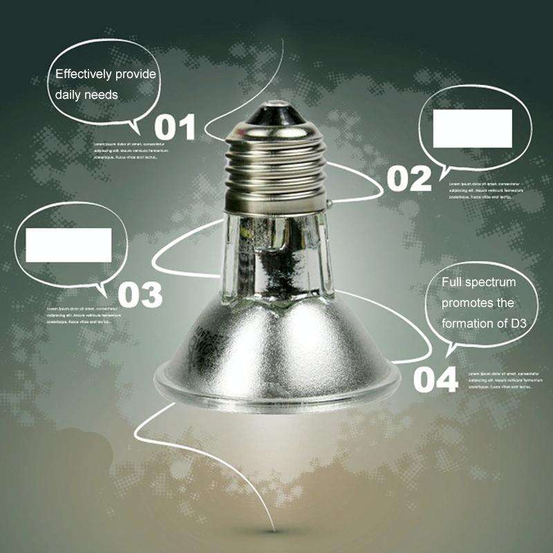 NOMO Reptile Big UVB3.0 Basking Heating Lamp Turtle Tank Solar Heating Lamp, Specification: 50W