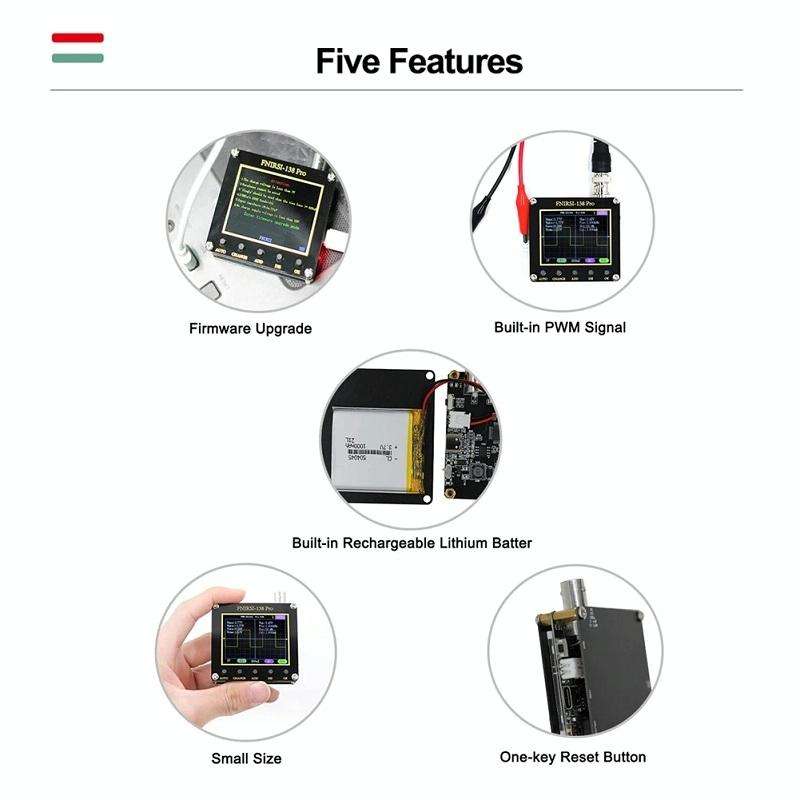 FNIRSI Handheld Small Teaching Maintenance Digital Oscilloscope, Specification: Standard Without ...