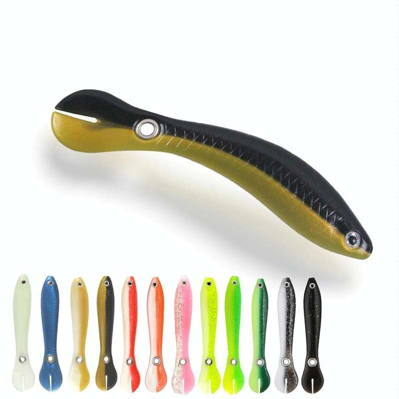 10 PCS Luya Bait Loach Bionic Bait Fishing Supplies, Specification: 6g / 10cm(Black and White)