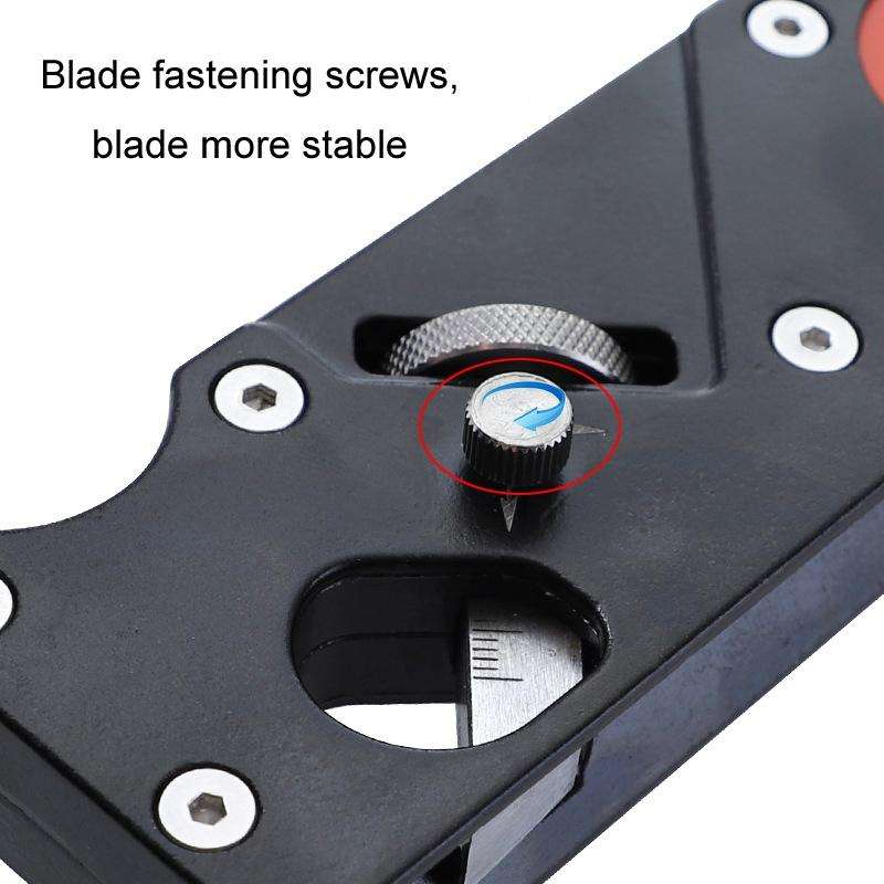 Woodworking Multi-Angle Chamfering Adjustable Depth Hand Planer, Color: Red