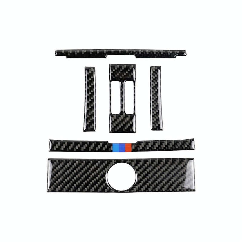 6 PCS Three Color Carbon Fiber Car Rear Outlet Decorative Sticker for BMW F30 2013-2015 / F34 201...