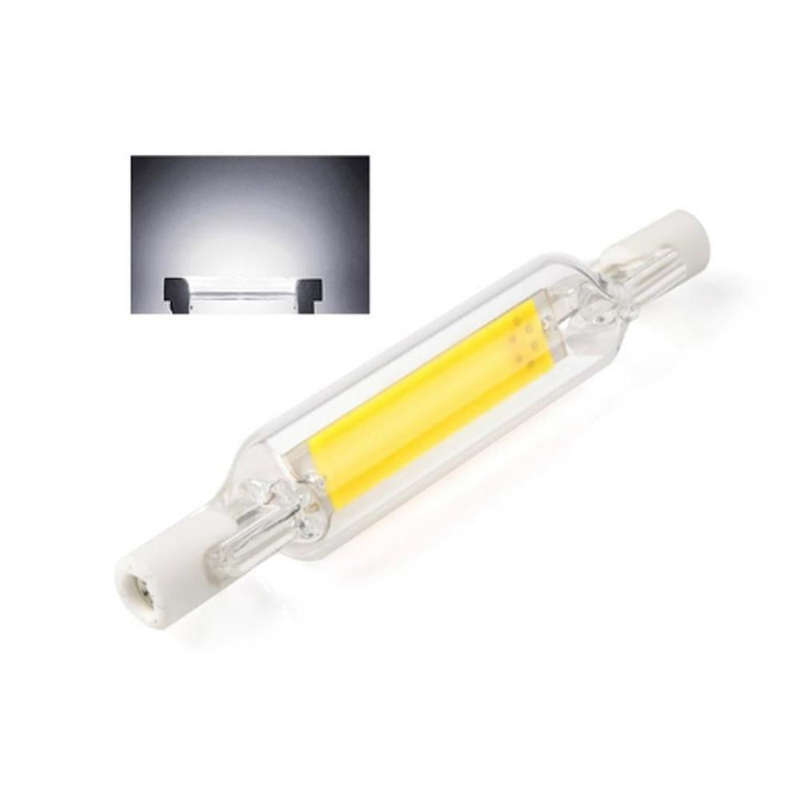 R7S 5W COB LED Lamp Bulb Glass Tube for Replace Halogen Light Spot Light,Lamp Length: 78mm, AC:22...