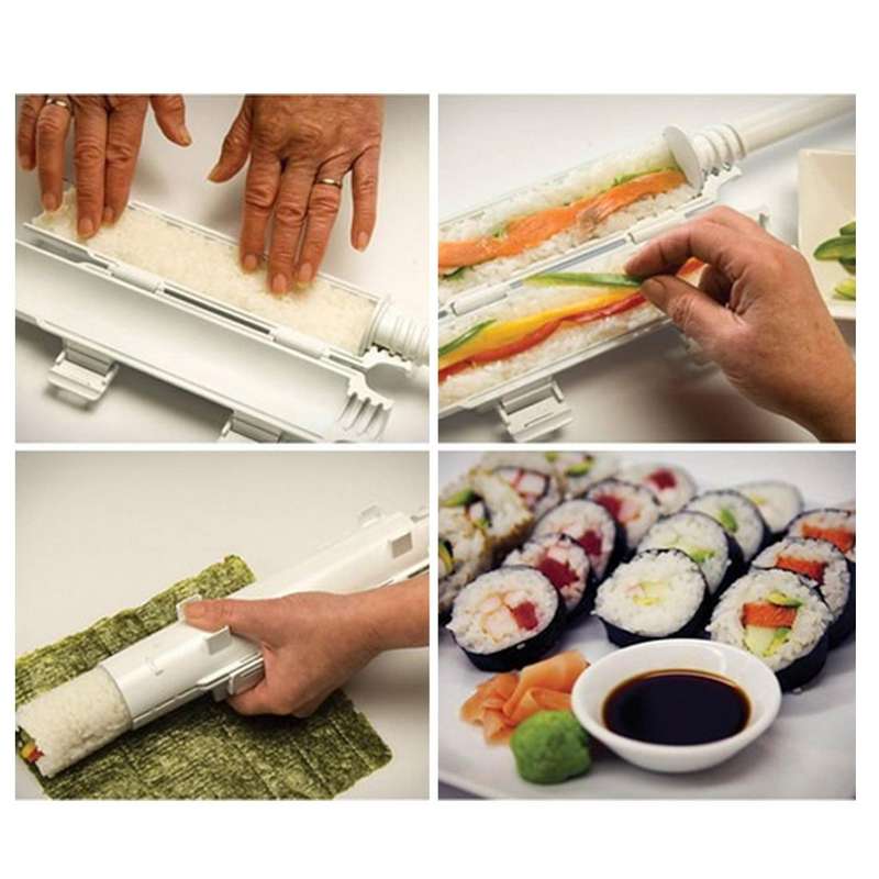 Sushi DIY Convenient Perfect Homemade Sushi Roll Maker(White)
