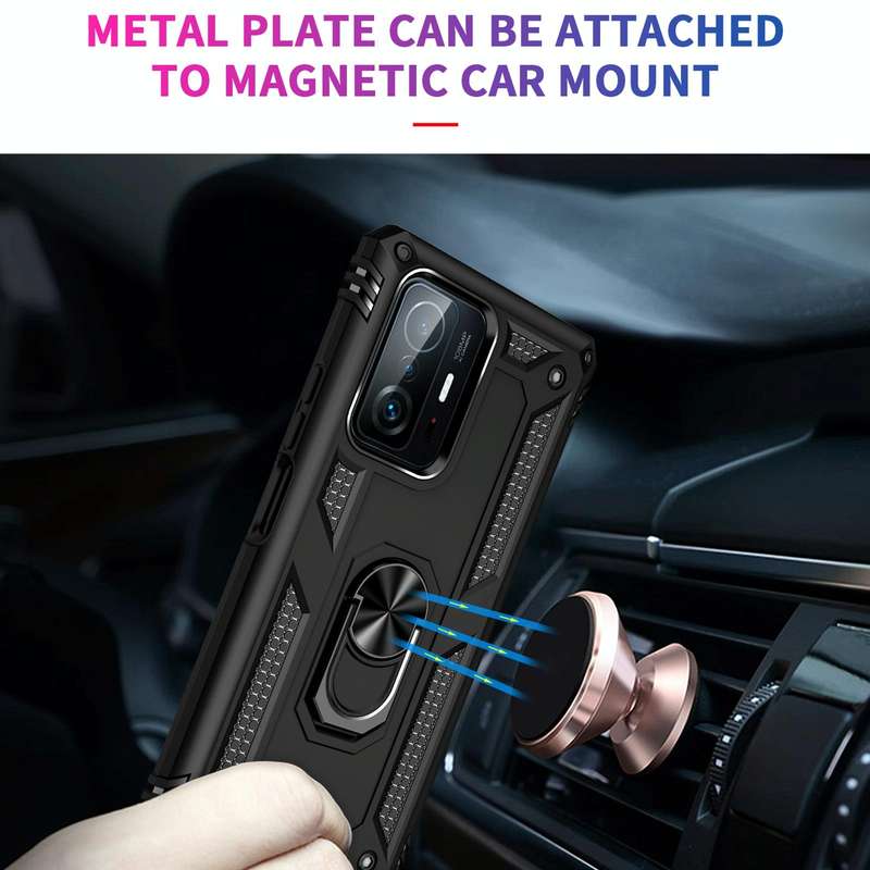 For Xiaomi 11T Pro Shockproof TPU + PC Phone Case(Black)