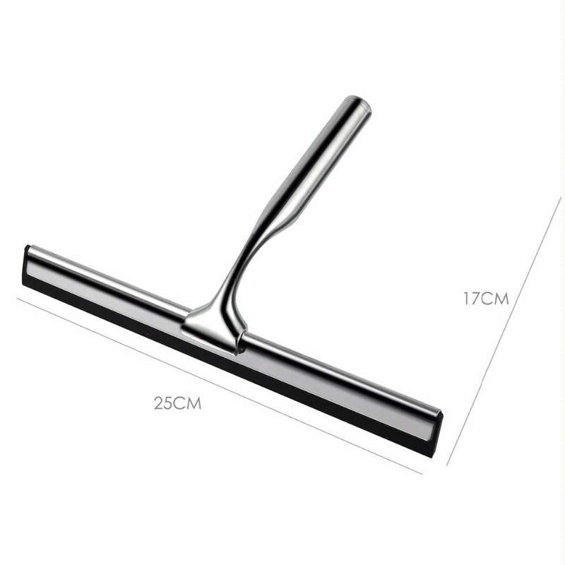 Glass Window Squeegee Cleaner Shower Bathroom Mirror Rubber Wiper With Suction Hook Water Vapor R...