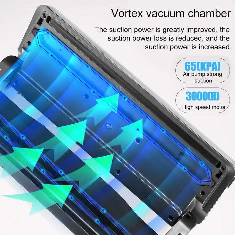Automatic Vacuum Sealer Household Food Preservation Packaging Machine, Plug Specification:US Plug...