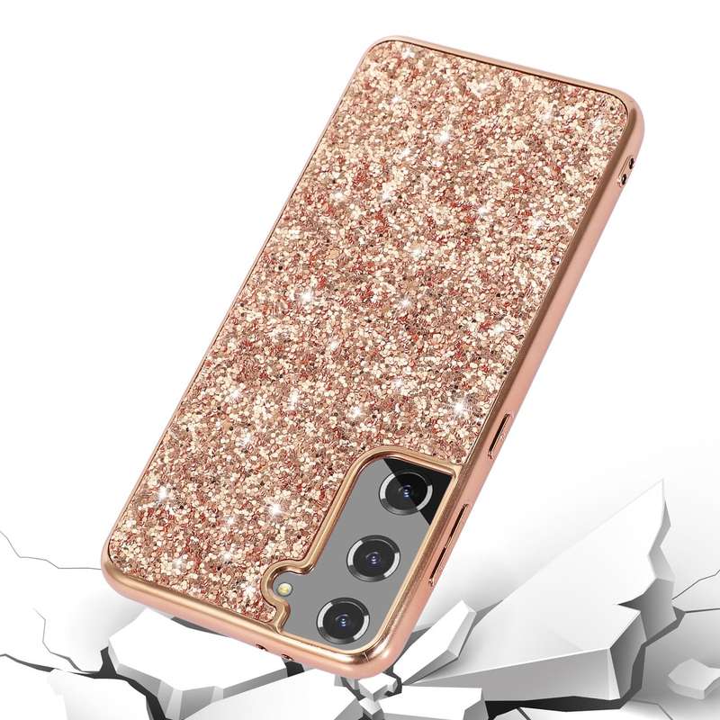 For Samsung Galaxy S21 Plus 5G Glitter Powder Shockproof TPU Protective Case(Silver)