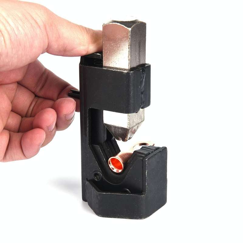 Car Battery Cable Hammer Crimper Hammer Lug Crimper Tool Pliers with T2 Copper 6 x 3/8 Heavy-duty...