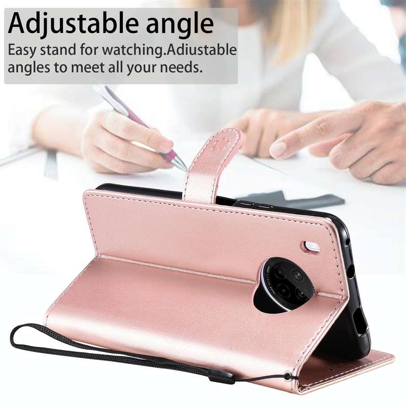 For Huawei Y9a Cat Bee Embossing Pattern Shockproof Horizontal Flip Leather Case with Holder & Ca...