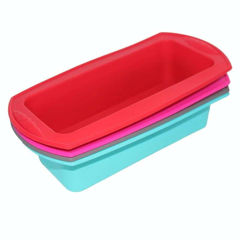 Rectangular Silicone Mold Chocolate Cake Decoration Accessories Baking Tools(Pink)