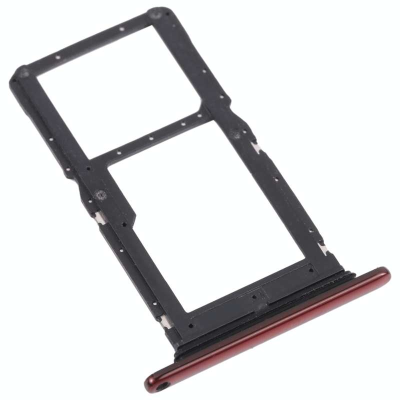 SIM Card Tray + SIM Card Tray / Micro SD Card Tray for Motorola One Hyper XT2027 XT2027-1 (Red)