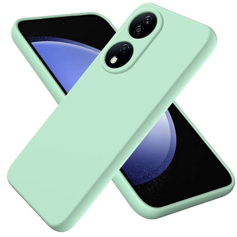For Honor X7b/Play 50 Plus Solid Color Liquid Silicone Dropproof Full Coverage Protective Case(Gr...