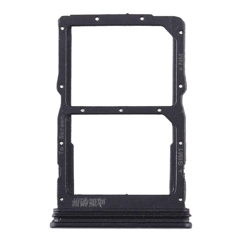 SIM Card Tray + NM Card Tray for Huawei Honor 30S / Nova 7 SE (Black)