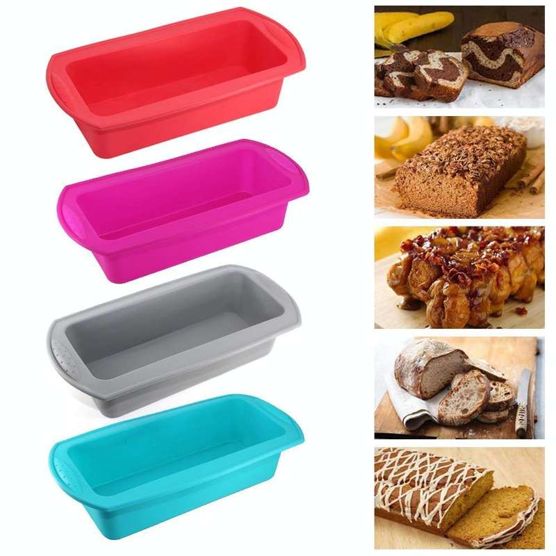 Rectangular Silicone Mold Chocolate Cake Decoration Accessories Baking Tools(Pink)