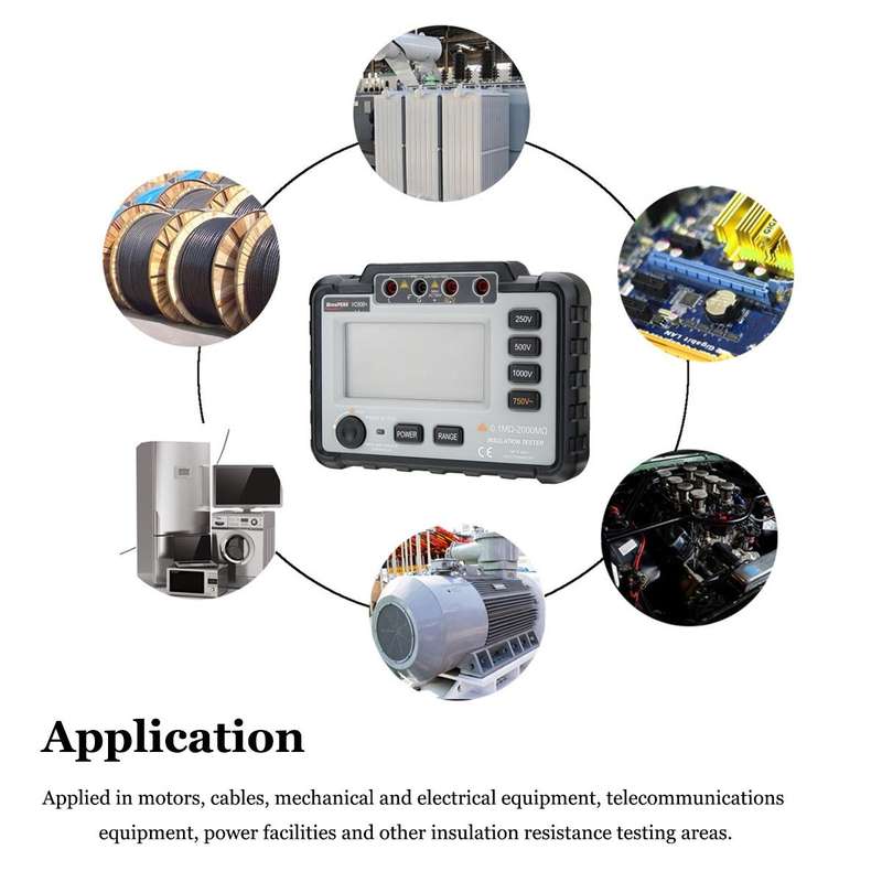 WinAPEX VC60B+ 250/500/1000V DC Digital Insulation Resistance Tester Megger MegOhm Meter