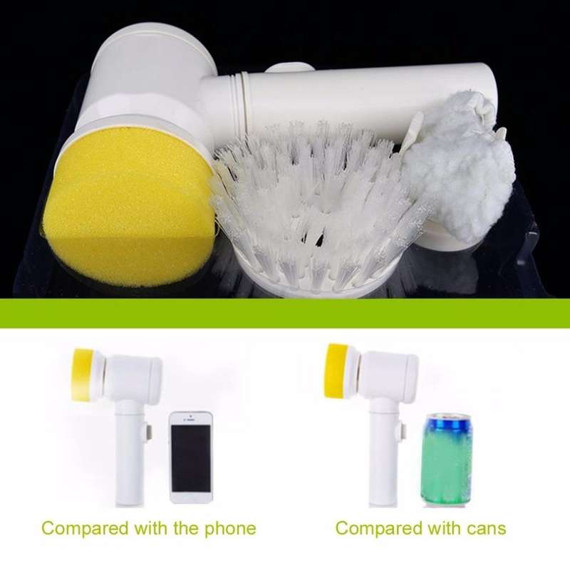 5 in 1 Multifunctional Electric Household Magic Brush ABS Nylon Kitchen Bathtub Cleaning Window B...