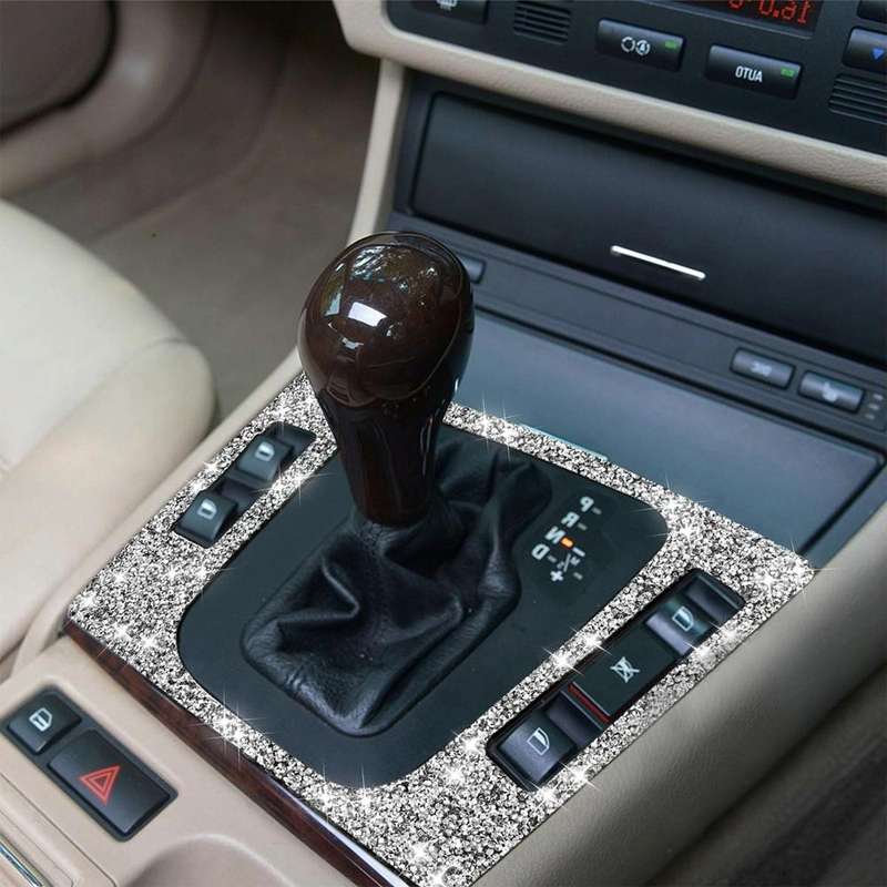 For BMW Series 3 E46 1998-2005 Car Center Control Panel Diamond Decoration Sticker, Right Drive