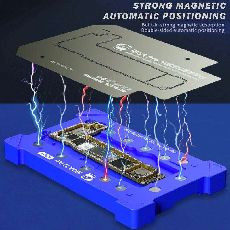 Mechanic iBGA 12 Pro 10 in 1 BGA Reballing Stencil Platform for iPhone X~12 Pro Max