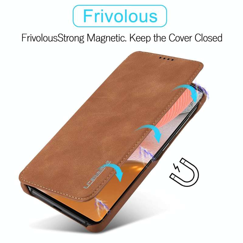 For Samsung Galaxy A52 5G / 4G LC.IMEEKE Hon Ancient Series Horizontal Flip Leather Case with Hol...