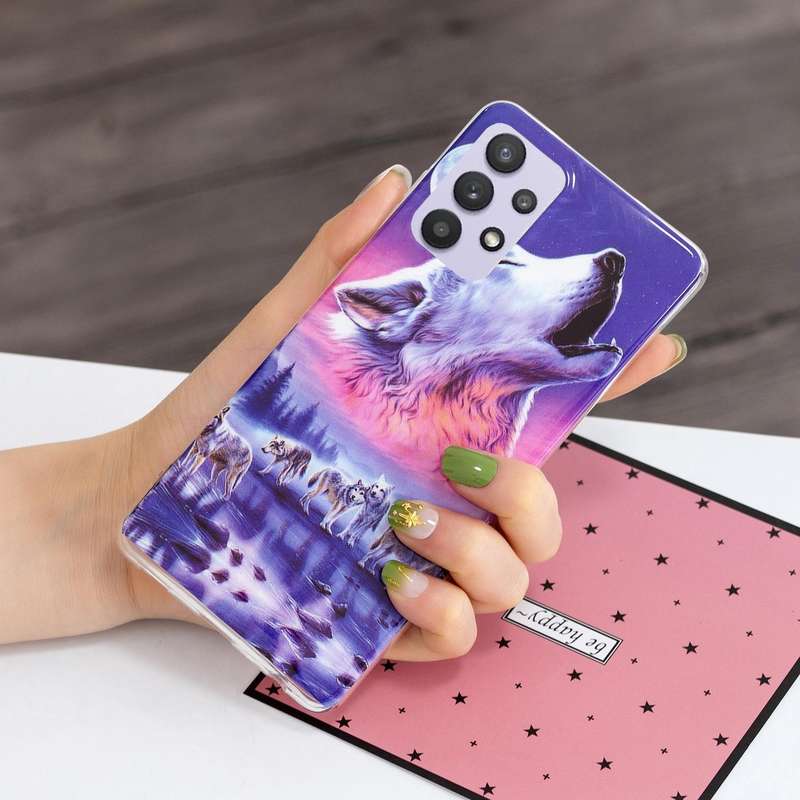 For Samsung Galaxy A32 5G Luminous TPU Mobile Phone Protective Case(Seven Wolves)