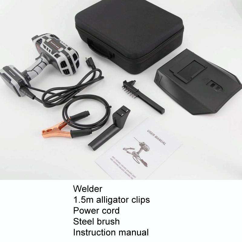 Handheld Welding Machine Home Small Portable Inverter Welder(Gray EU Plug 220V)