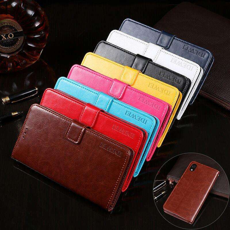 For iPhone XR idewei Crazy Horse Texture Horizontal Flip Leather Case with Holder & Card Slots & ...