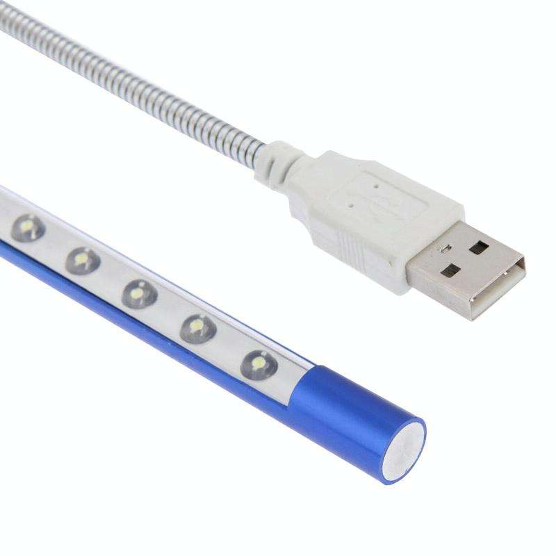 10-LED Portable Ultra Bright USB LED Light(Blue)