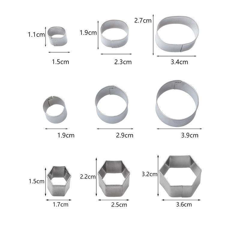 24 PCS / Set Stainless Steel DIY Cookie Biscuits Molds Geometry Baking Tools (Hexagon)