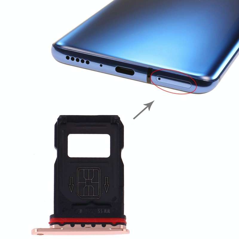 For OnePlus 7 Pro SIM Card Tray + SIM Card Tray (Gold)