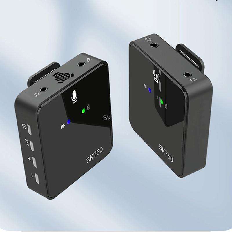 SK750 Type-C Charging One for One Wireless Lavalier Mini Microphone(Black)