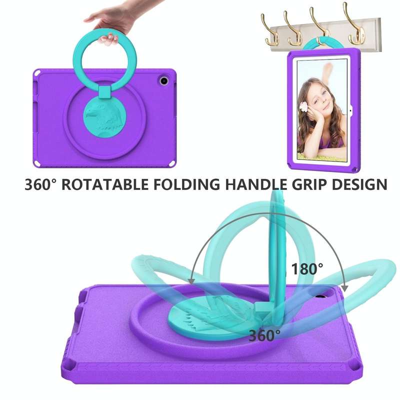 For Lenovo Tab M10 3rd Gen 10.1 TB-328 EVA Hard PC Shockproof Tablet Case(Purple)