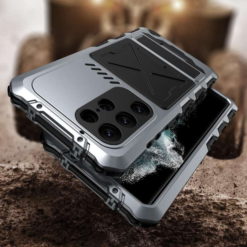 For Samsung Galaxy S23 Ultra 5G R-JUST Life Waterproof Dustproof Shockproof Phone Case(Silver)