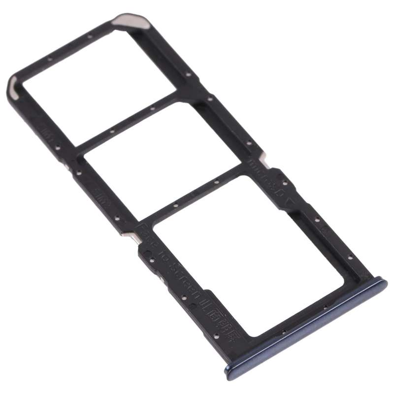 For OPPO A74 4G / F19 / F19s CPH2219  SIM Card Tray + SIM Card Tray + Micro SD Card Tray(Black)