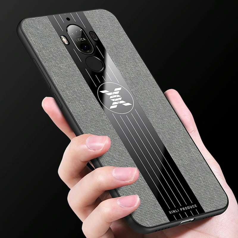 For Huawei Mate 9 XINLI Stitching Cloth Textue Shockproof TPU Protective Case(Black)