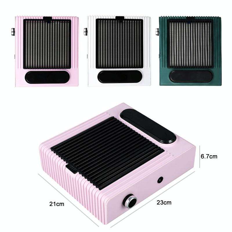 80W Adjustable Speed High Power Nail Vacuum Cleaner, Specification: EU Plug (Pink)